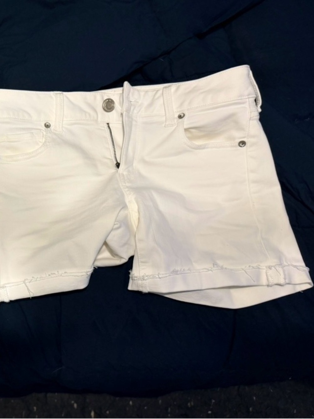 American Eagle Outfitters White Denim Cutoff Shorts
